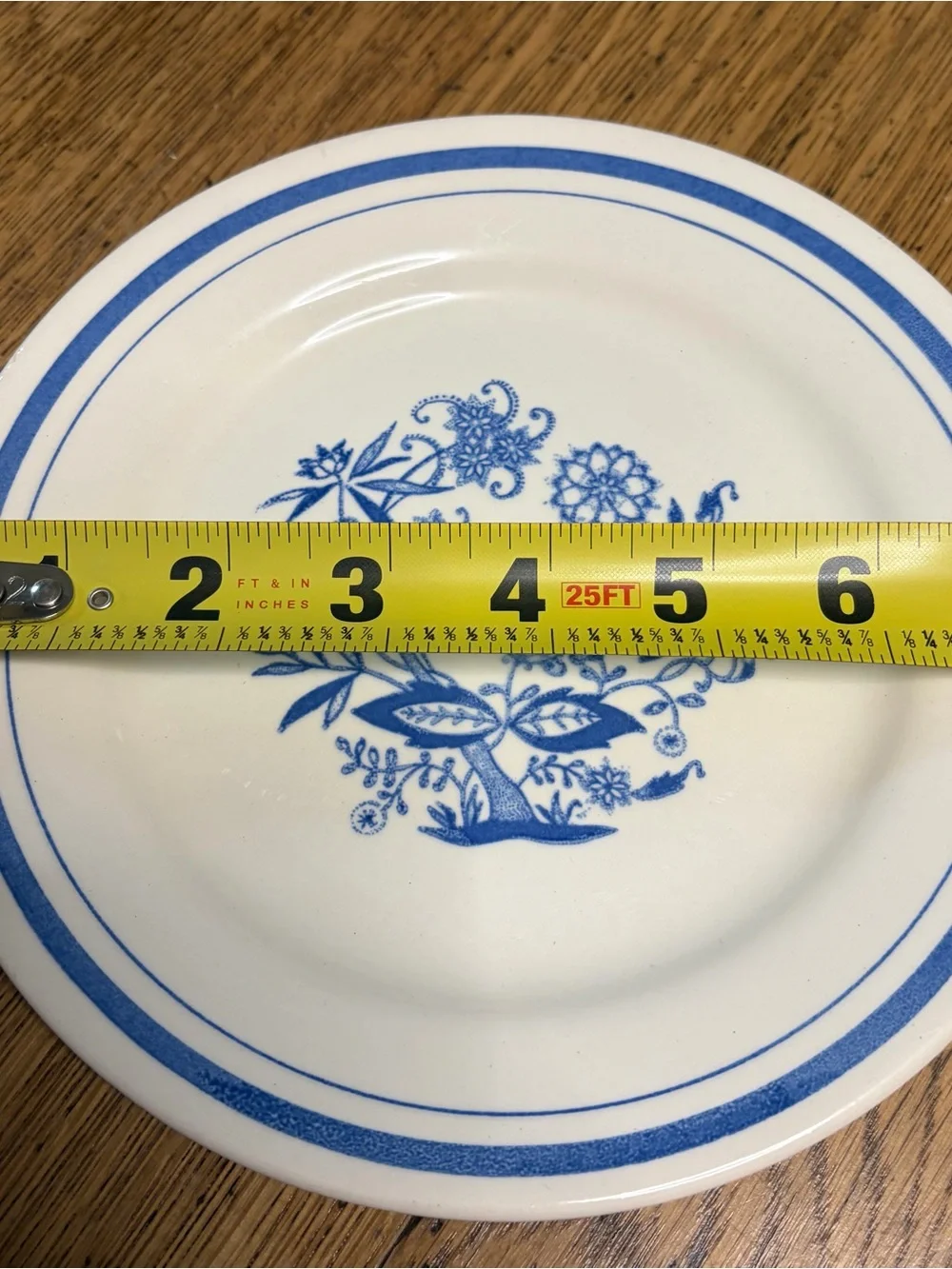 Oxford Blue Floral Ceramic Salad Plates - Set of 4